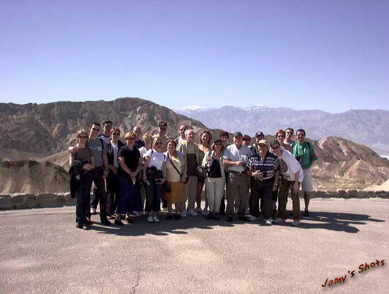 Passagers du CO 025 Mars 2003  Zabriskie Point ( Death Valley )