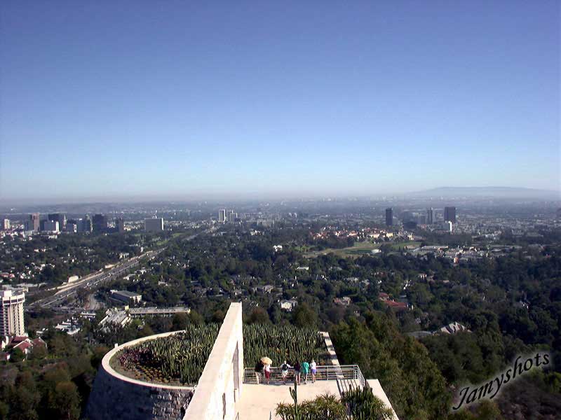 Vue de Los Angeles du muse Paul Getty.