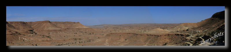 La plaine du Ferch, vue des crtes de Chenini