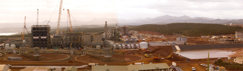 Panoramique du chantier de Goro Nickel