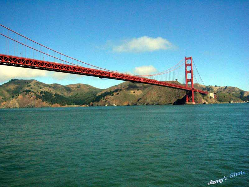 Le Golden Gate. Vue de la baie