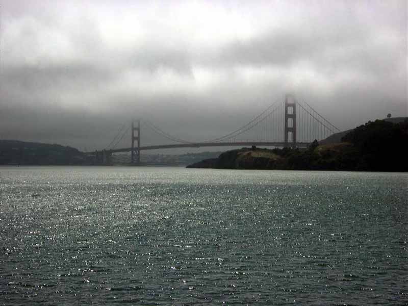 Le golden Gate vu de la baie de San Francisco