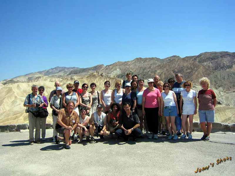 Les passagers du CO 029 le 01 juin 2003  Zabriskie point ( Death Valley )